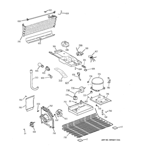 UNIT PARTS Diagram and Parts List for MTS18BBSBRWW  General Electric Refrigerator