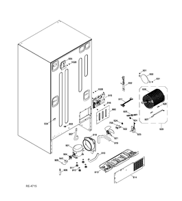 SEALED SYSTEM Diagram and Parts List for GDRC3KBYCRWW  General Electric Refrigerator