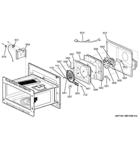 Interior Parts Diagram and Parts List for CT9800SH3SS  General Electric Microwave Oven Combo