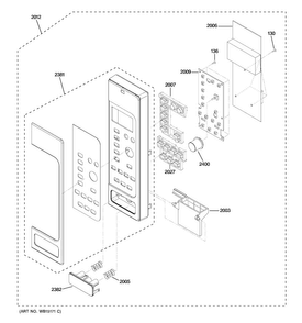 Control Parts Diagram and Parts List for CEB1590SS3SS  General Electric Microwave