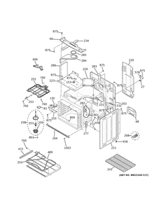 Body Parts Diagram and Parts List for PHB920BJ8TS  General Electric Range