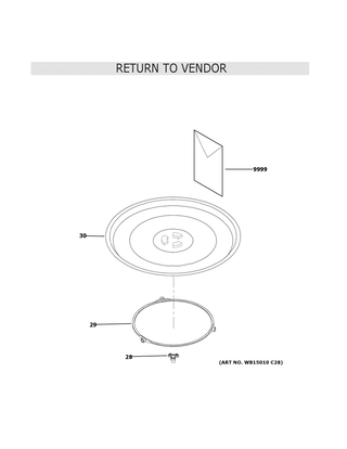 Microwave Diagram and Parts List for PES7227BL3TS  General Electric Microwave
