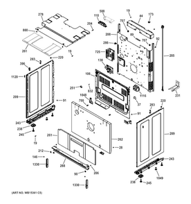 Body Parts Diagram and Parts List for PGS950SEF5SS  General Electric Range