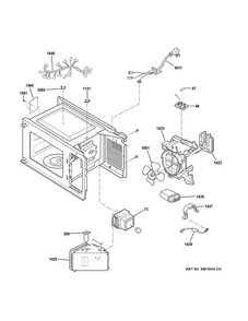 Interior Parts Diagram and Parts List for JES1072SH1SS  General Electric Microwave