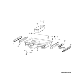 Convertible Shelf Diagram and Parts List for PXD22BYPCFS  General Electric Refrigerator