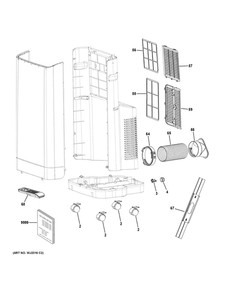 Room Air Condtioner Diagram and Parts List for APCA10YBBWG1  General Electric Air Conditioner