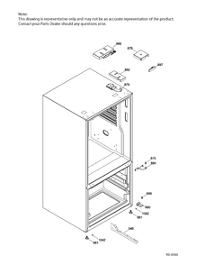 HINGE PARTS Diagram and Parts List for GBE21ASKAKSS  General Electric Refrigerator