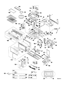 MICROWAVE Diagram and Parts List for JVM1870SKC01  General Electric Microwave