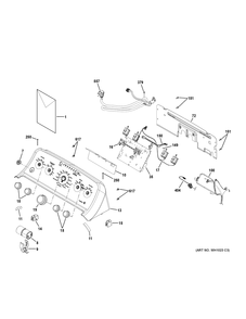 CONTROLS & BACKSPLASH Diagram and Parts List for GTW460ASJ7WW  General Electric Washer