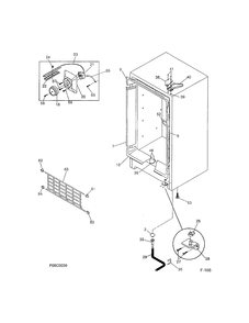 CABINET/CONTROL/SHELVES Diagram and Parts List for 86150-4  General Electric Freezer