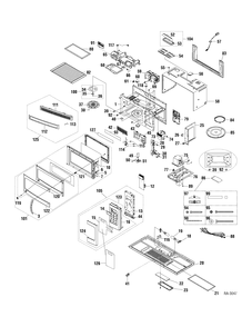 MICROWAVE Diagram and Parts List for JVM1750SMC02  General Electric Microwave