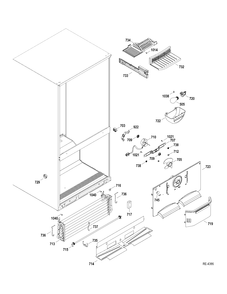 FZ SECTION Diagram and Parts List for GDRC0HBYARWW  General Electric Refrigerator
