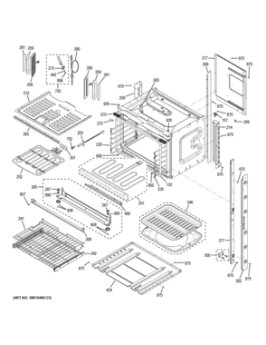 UPPER OVEN Diagram and Parts List for ZET2FL2SS  General Electric Range
