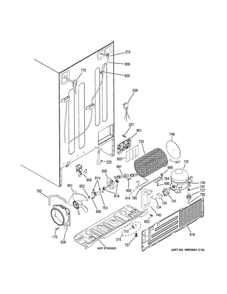 Machine Compartment Diagram and Parts List for PSE25KGHGHWW  General Electric Refrigerator