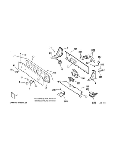 CONTROL GROUP Diagram and Parts List for 56221B0WW  General Electric Washer