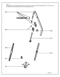 WASH ARM ASM Diagram and Parts List for GDF630SSK0ES  General Electric Dishwasher