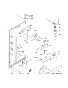 FRESH FOOD SECTION Diagram and Parts List for GSE23GSKJCSS  General Electric Refrigerator