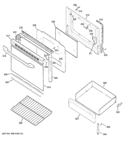 Part Location Diagram of WB10X20810 GE HINGE DOOR