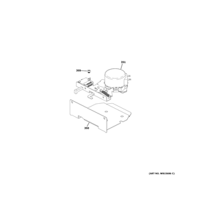 Door Lock Diagram and Parts List for ZHP304ETV2SS  General Electric Wall Oven