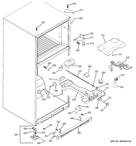 FRESH FOOD SECTION Diagram and Parts List for 38485KBRDRBB  General Electric Refrigerator