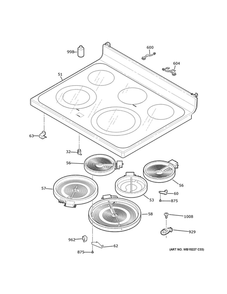 Part Location Diagram of WB30X42872 GE WARMING ELEMENT 80W