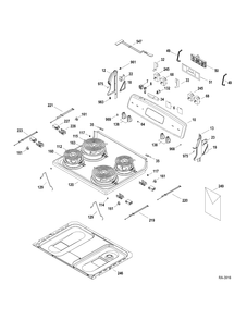 CONTROLS-COOKTOP Diagram and Parts List for JCBS35DM2WW  General Electric Range