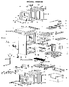 Refregerator Compact Diagram and Parts List for T14AK-B  General Electric Refrigerator