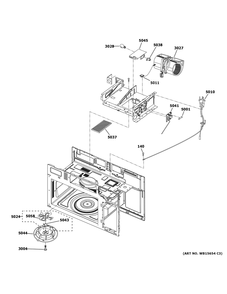 Interior Parts (2) Diagram and Parts List for JVM6175BL7TS  General Electric Microwave
