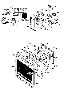 Wiring Material & Door Lower Oven Diagram and Parts List for JKP78G0K2  General Electric Microwave Oven Combo