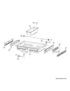 Convertible Shelves Diagram and Parts List for PGE29BYTBFS  General Electric Refrigerator