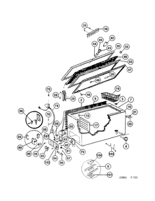 FREEZER Diagram and Parts List for 81390  General Electric Freezer