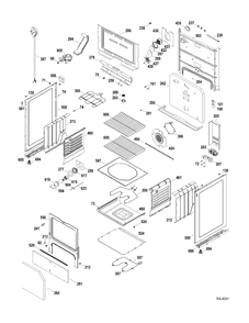 BODY PARTS Diagram and Parts List for JCBP84SP1SS  General Electric Range