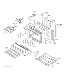 Lower Oven Diagram and Parts List for JKD3000DN4WW  General Electric Wall Oven