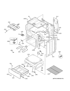 Body Parts Diagram and Parts List for XB258RM4SS  General Electric Range