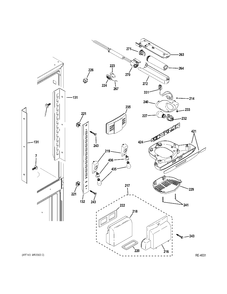 FF SECTION Diagram and Parts List for PFSF0MZFWW  General Electric Refrigerator