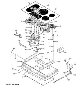 Part Location Diagram of WB34X22305 GE BRACKET INF SWITCH