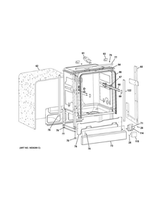 Body Parts Diagram and Parts List for GLDA690F00BB  General Electric Dishwasher