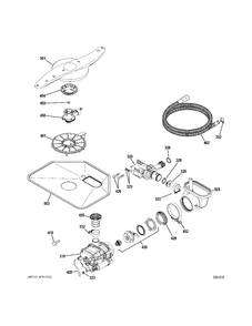 MOTOR-PUMP Diagram and Parts List for GLD3846T05SS  General Electric Dishwasher