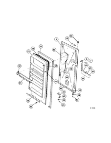 FREEZER Diagram and Parts List for 86160  General Electric Freezer
