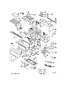 MICROWAVE Diagram and Parts List for JVM1660WBC07  General Electric Microwave
