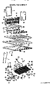 Unit Parts Diagram and Parts List for TBX20DGB  General Electric Refrigerator