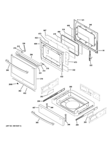 Part Location Diagram of WB56X28193 GE Glass door backer