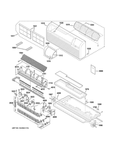 Grille, Heater & Base Pan Parts Diagram and Parts List for AZ61H15EABM3  General Electric Air Conditioner