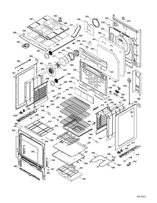 BODY PARTS Diagram and Parts List for PCB909DR4WW  General Electric Range