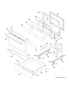Door & Drawer Parts Diagram and Parts List for JGB700SEJ2SS  General Electric Range