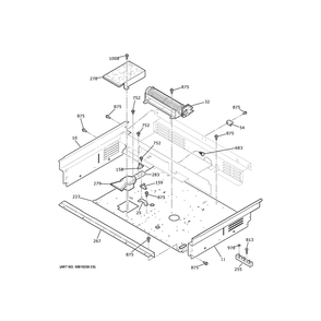Cooling Fan Diagram and Parts List for JD630DT3WW  General Electric Range