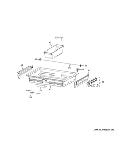 Convertible Shelves Diagram and Parts List for PVD28BYNDFS  General Electric Refrigerator