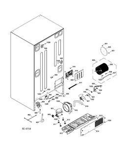 Sealed System And Motherboard Diagram and Parts List for MBR12DGH1WW  General Electric Range