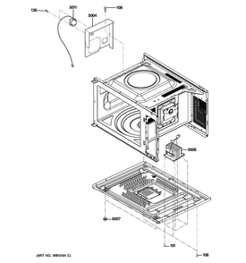 Interior Parts Diagram and Parts List for JES1451DS2WW  General Electric Microwave