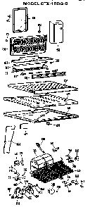 Unit Parts Diagram and Parts List for CTX18GGB  Hotpoint Refrigerator
